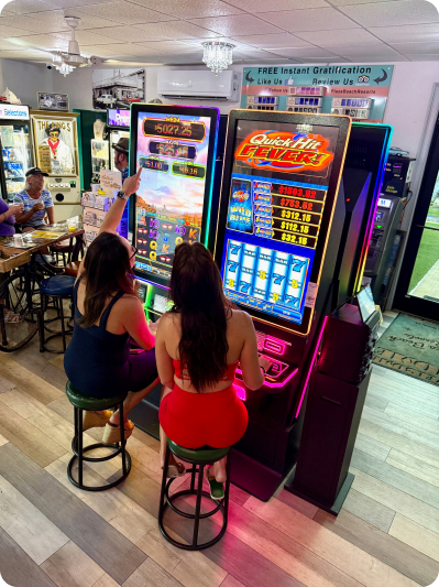 Guests Playing Gaming Machines
